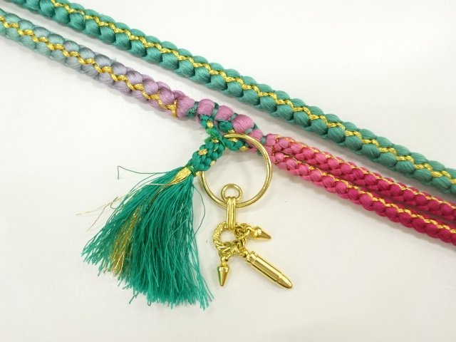 JAPANESE KIMONO / HAND-TIED OBIJIME CORD FOR FURISODE
